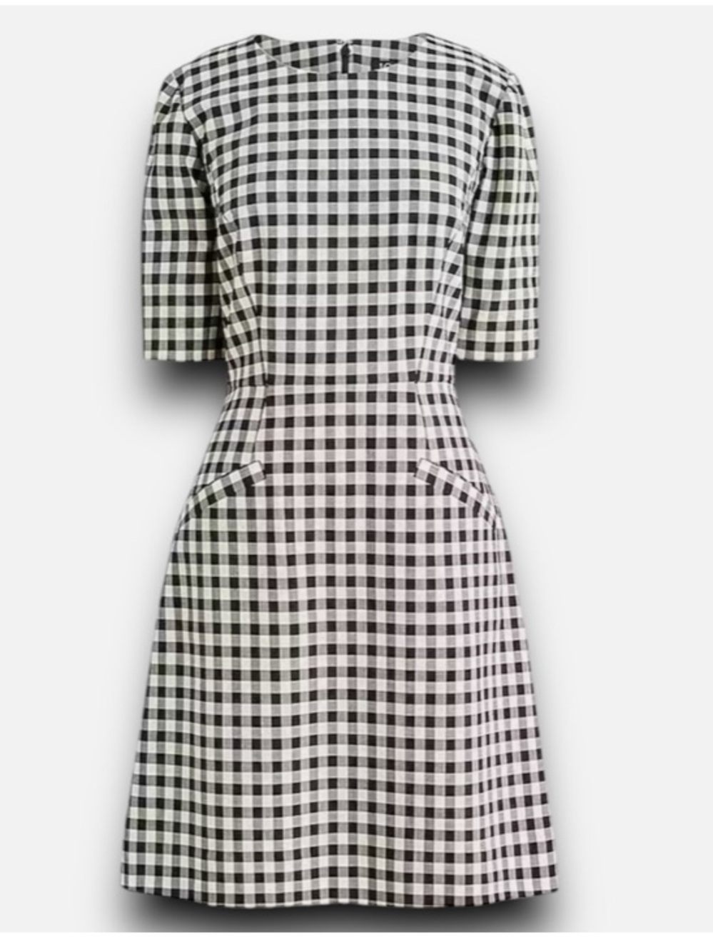 NWT J Crew Gingham Italian Wool Dress